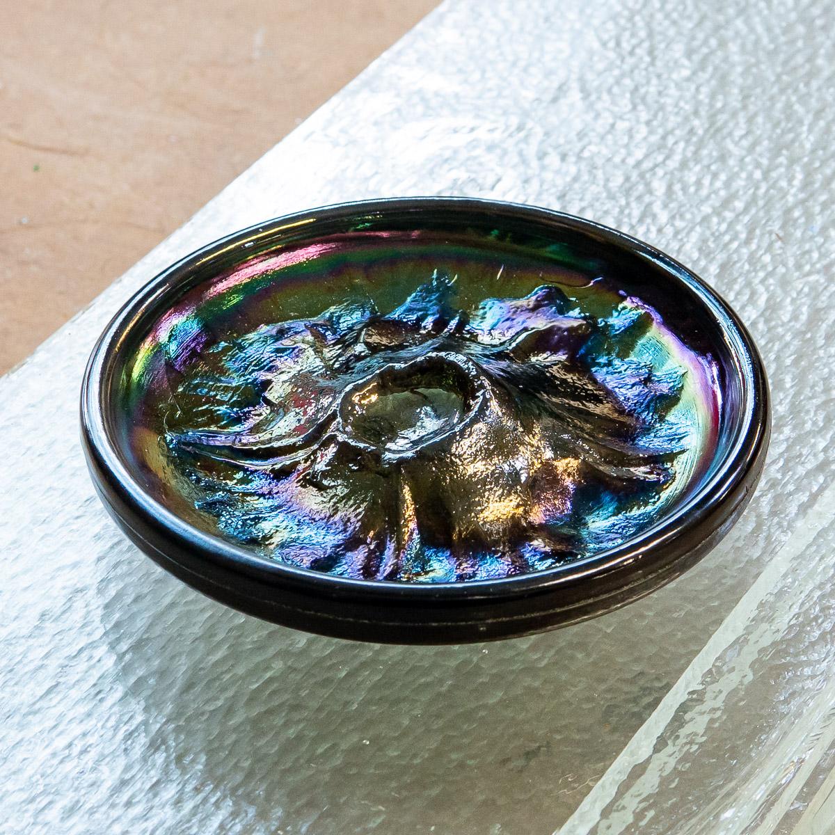 Mt. St. Helens 1980 Volcanic Ash Glass Dish