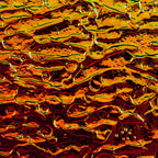 Black, Dichroic, Rainbow Opalescent, Granite Texture, 3 mm, Fusible, 3 x 3 in.