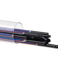 Black, Dichroic, Rainbow Opalescent, Stringer, 2mm, Fusible, by the Tube
