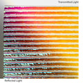 Clear, Dichroic, Rainbow Transparent, Prismatic Texture, 3 mm, Fusible, 3 x 3 in.