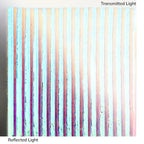 Clear, Dichroic, Rainbow Transparent, Prismatic Texture, 3 mm, Fusible, 3 x 3 in.
