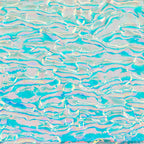 Clear, Dichroic, Rainbow Transparent, Ripple, 3 mm, Fusible, 3 x 3 in.