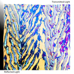Clear, Dichroic, Rainbow Transparent, Herringbone, 3 mm, Fusible, 3 x 3 in.