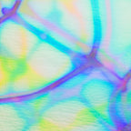 Dichro on Clear, Reptilian Transparent, Thin-rolled, 2 mm, Fusible, 3 x 3 in.