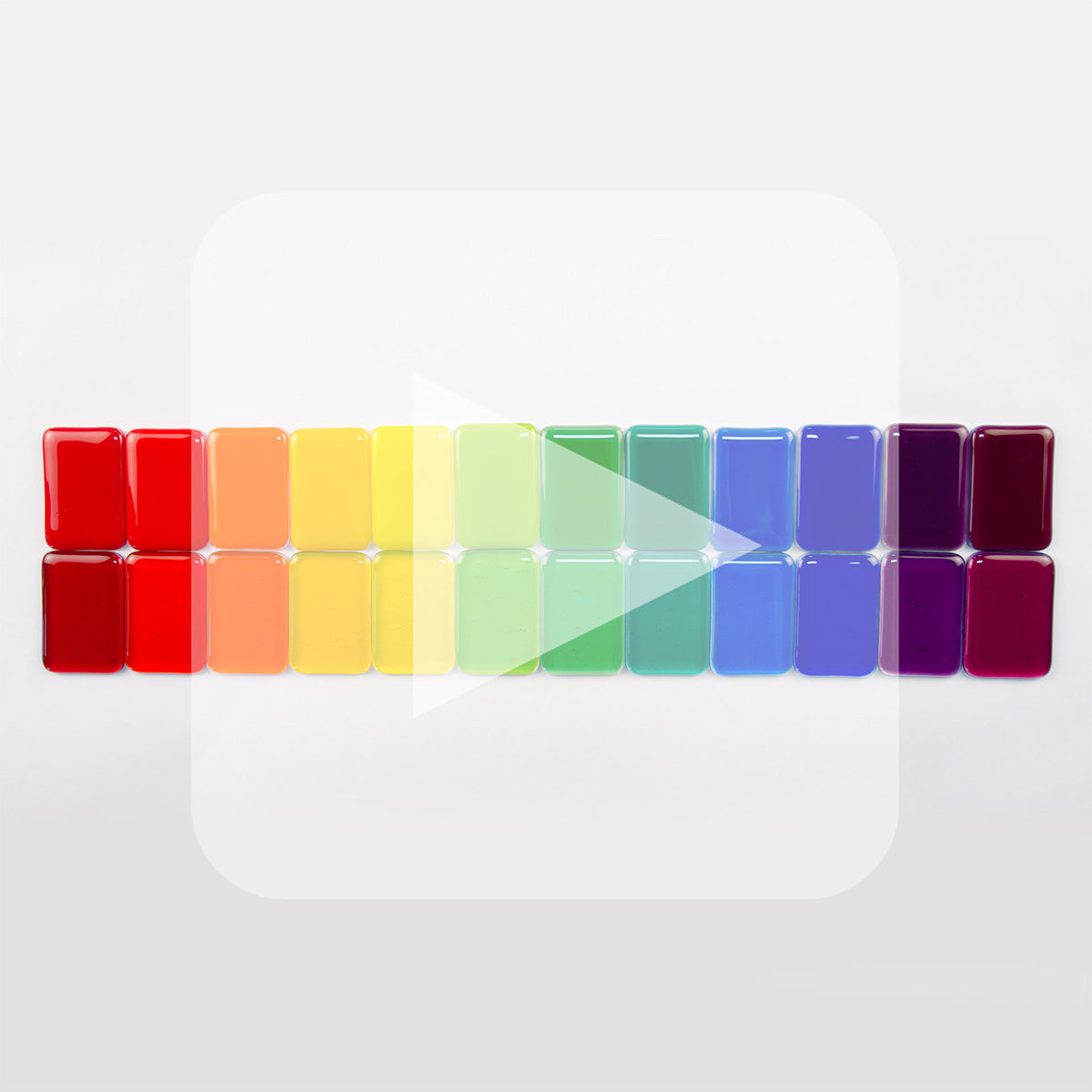 color glass tiles arranged chromatically