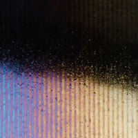 Black Opalescent, Non-Fusible, Reeded Texture, Iridescent, rainbow, 3 mm, Color Sample, 2x2 in.