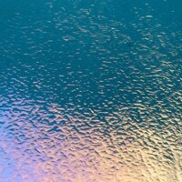 Aquamarine Blue Transparent, Non-Fusible, Thin-rolled, Iridescent, rainbow, 2 mm, Color Sample, 2x2 in.