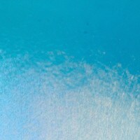 Turquoise Blue Transparent, Non-Fusible, Double-rolled, Iridescent, rainbow, 3 mm, Color Sample, 2x2 in.