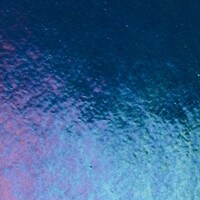 Aventurine Blue Transparent, Non-Fusible, Double-rolled, Iridescent, rainbow, 3 mm, Color Sample, 2x2 in.