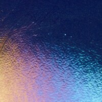 Aventurine Blue Transparent, Non-Fusible, Thin-rolled, Iridescent, rainbow, 2 mm, Color Sample, 2x2 in.