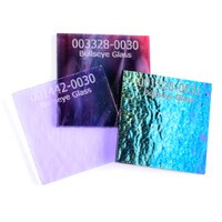 Kelly Green Transparent, Non-Fusible, Thin-rolled, Iridescent, rainbow, 2 mm, Color Sample, 2x2 in.