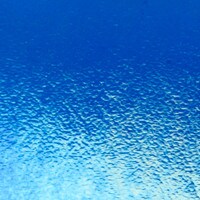 Caribbean Blue Transparent, Non-Fusible, Thin-rolled, Iridescent, rainbow, 2 mm, Color Sample, 2x2 in.