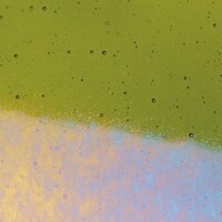 Pine Green Transparent, Non-Fusible, Double-rolled, Iridescent, rainbow, 3 mm, Color Sample, 2x2 in.