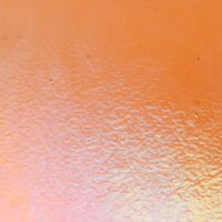 Sunset Coral Transparent, Non-Fusible, Thin-rolled, Iridescent, rainbow, 2 mm, Color Sample, 2x2 in.