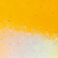 Marigold Yellow Transparent, Non-Fusible, Thin-rolled, Iridescent, rainbow, 2 mm, Color Sample, 2x2 in.