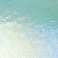 Light Aquamarine Blue Transparent, Non-Fusible, Double-rolled, Iridescent, rainbow, 3 mm, Color Sample, 2x2 in.