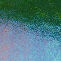 Light Aventurine Green Transparent, Non-Fusible, Thin-rolled, Iridescent, rainbow, 2 mm, Color Sample, 2x2 in.