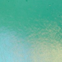 Emerald Green Transparent, Non-Fusible, Thin-rolled, Iridescent, rainbow, 2 mm, Color Sample, 2x2 in.