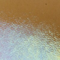Tan Transparent, Non-Fusible, Thin-rolled, Iridescent, rainbow, 2 mm, Color Sample, 2x2 in.