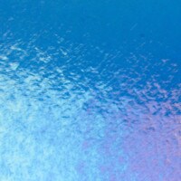 True Blue Transparent, Non-Fusible, Double-rolled, Iridescent, rainbow, 3 mm, Color Sample, 2x2 in.