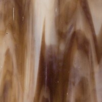 White, Dark Brown Transparent 2-Color Mix, Non-Fusible, Double-rolled, 3 mm, Color Sample, 2x2 in.