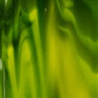 Yellow Opal, Deep Forest Green Transparent, 2-Color Mix, Non-Fusible, Single-rolled, 3 mm, Color Sample, 2x2 in.