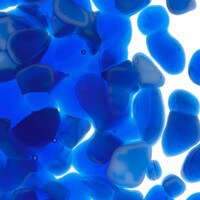 Caribbean Blue, White 2-Color Mix, Extra Large Frit, Fusible