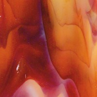 Soft Yellow Opal, Deep Red 2-Color Mix, Non-Fusible, Single-rolled, 3 mm, Color Sample, 2x2 in.