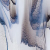 Clear, White Opalescent, , Black 3+ Color Mix, Non-Fusible, Double-rolled, 3 mm, Color Sample, 2x2 in.