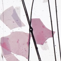 Light Pink and White on Clear Clear Base Collage, Non-Fusible, Single-rolled, 3 mm, Color Sample, 2x2 in.