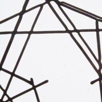 Black Chopstix Clear Base Collage, Non-Fusible, Double-rolled, 3 mm, Color Sample, 2x2 in.