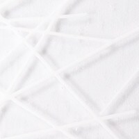 White Chopstix Clear Base Collage, Non-Fusible, Double-rolled, 3 mm, Color Sample, 2x2 in.