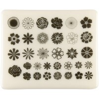 Fusible Decals, Flowers, Black