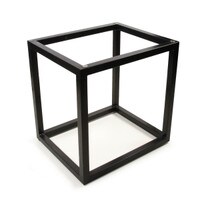 Accent Table Base, Flat Top, Black Powder-Coat Finish