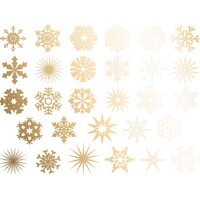 Decal, Snowflakes, Small, Gold