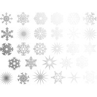 Decal, Snowflakes, Small, Platinum