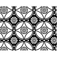 Fusible Decals, Flower Pattern, Black