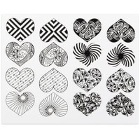 Decal, Modern Heart, Black