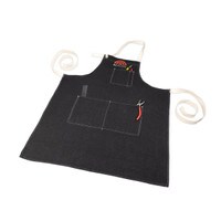 Bullseye Black Denim Logo Bib Apron