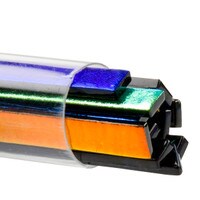 SizzleStix, Black base, Mixed Color Dichroic, 6 mm, Fusible, by the Tube