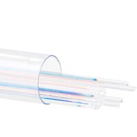 Dichroic on Clear Transparent, Rainbow, Stringer, 1 mm, Fusible, by the Tube